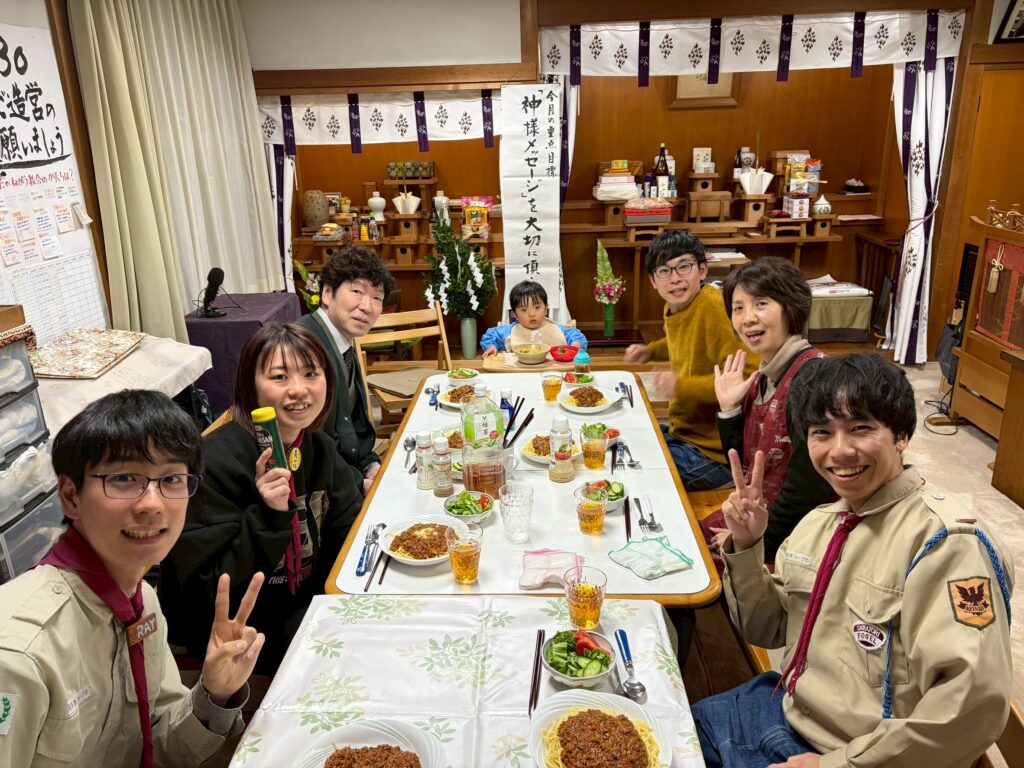 夜ご飯のミートスパゲッティ